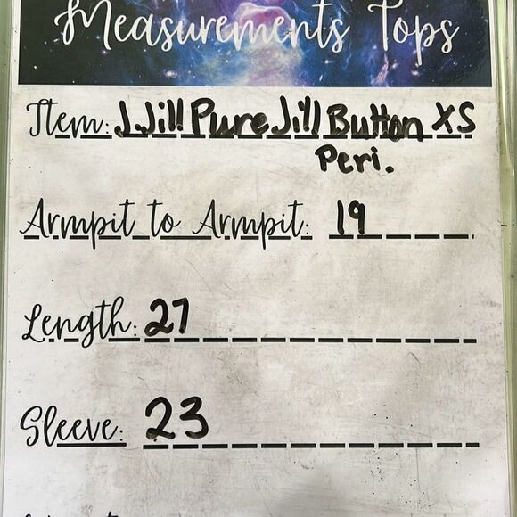 J.Jill Pure Jill is 100% Tencel Collarless Button Down Blue Periwinkle Size XS - Picture 4 of 16